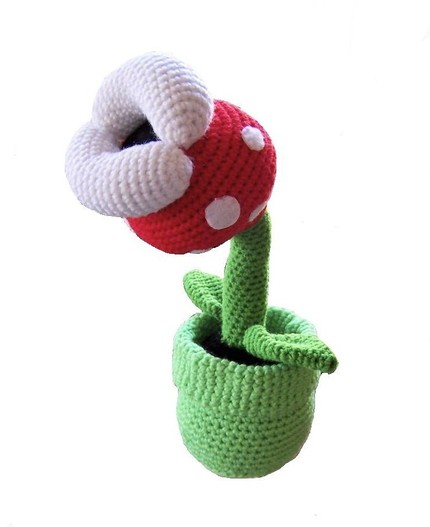 super mario amigurumi crochet plant