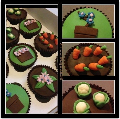 Amazing gardening cup cakes made for Ikarus Gardens via @twit_brit