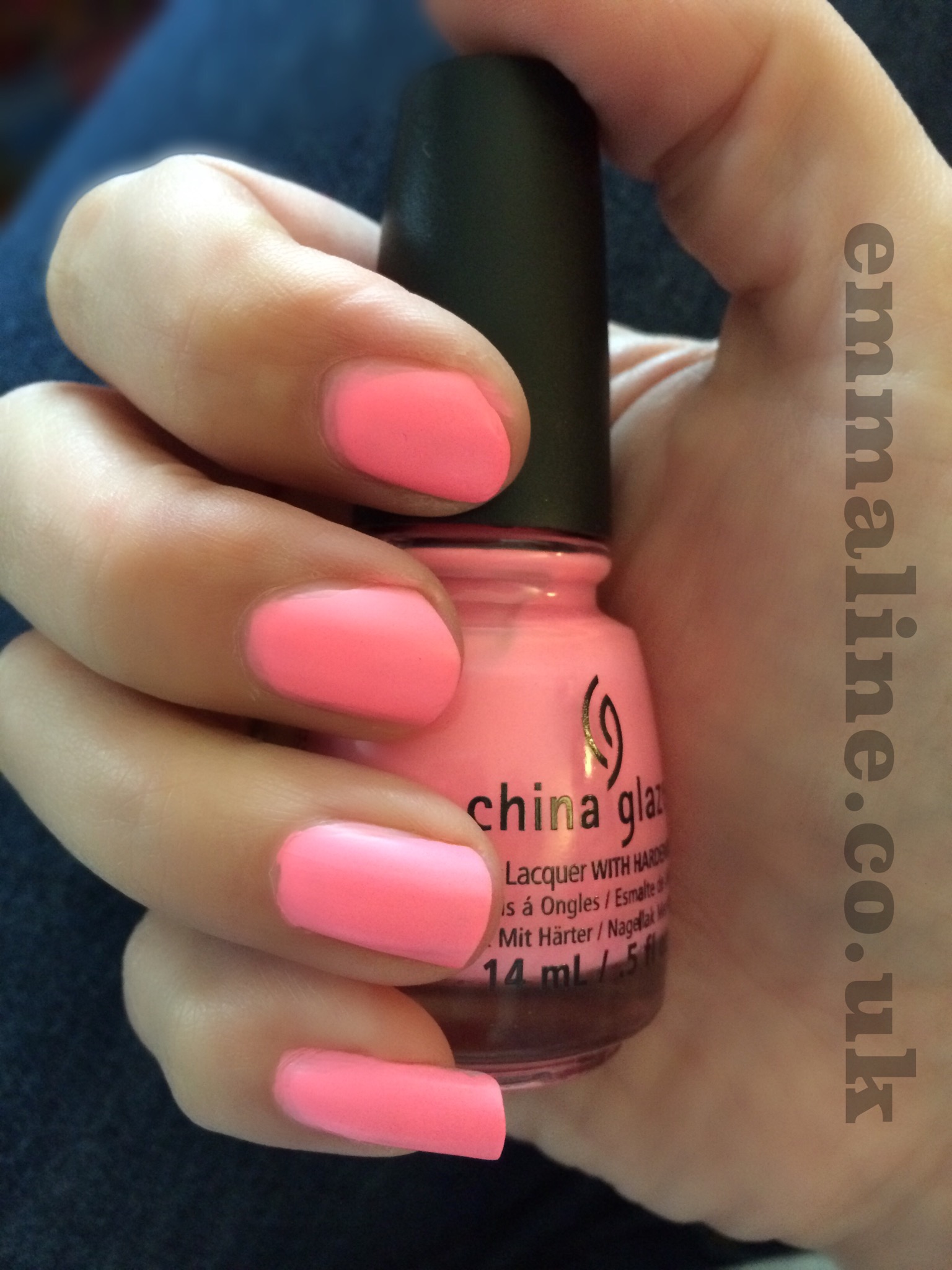 Pink China glaze nail varnish