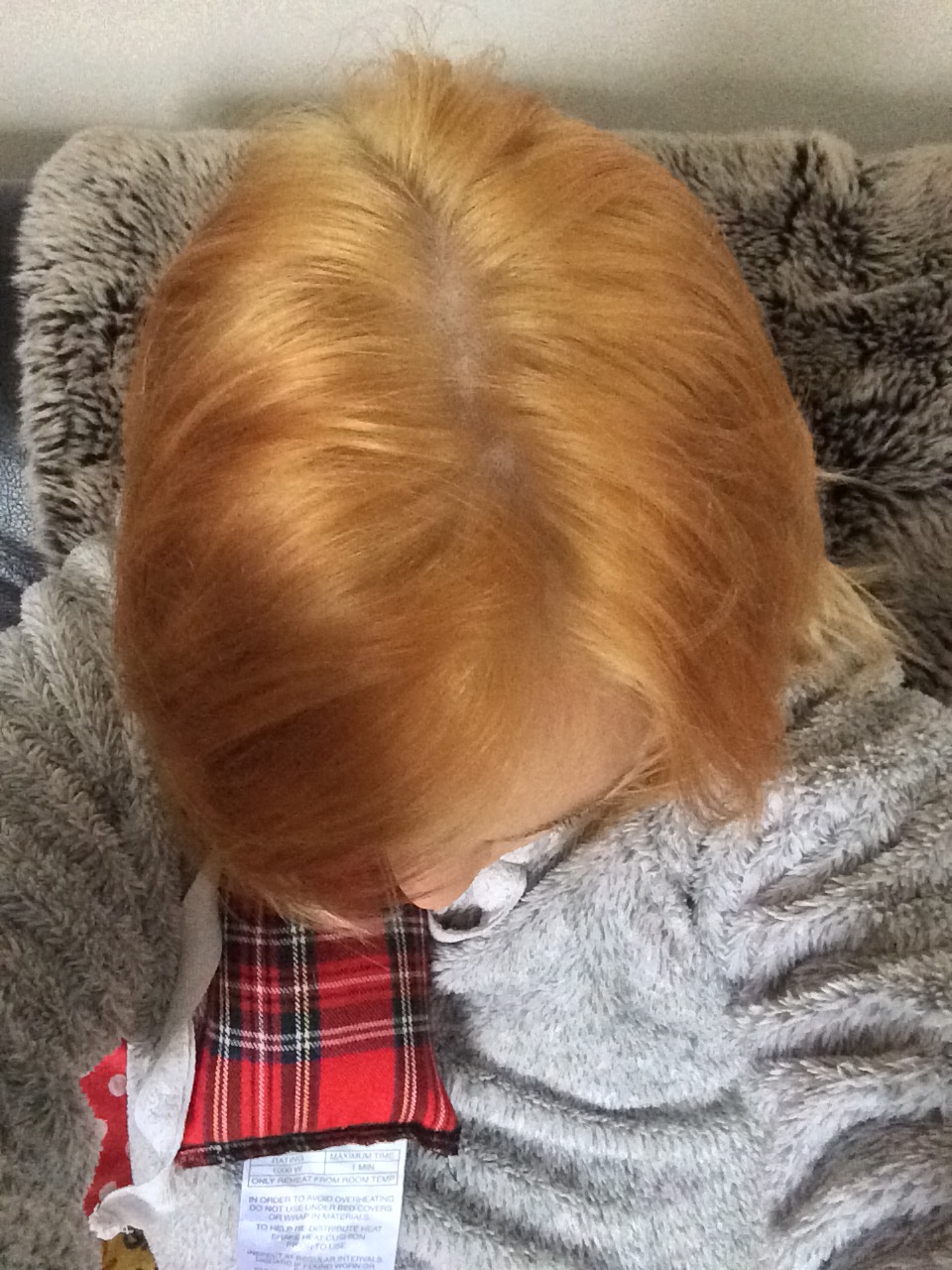 Ginger brassy hair after bleaching